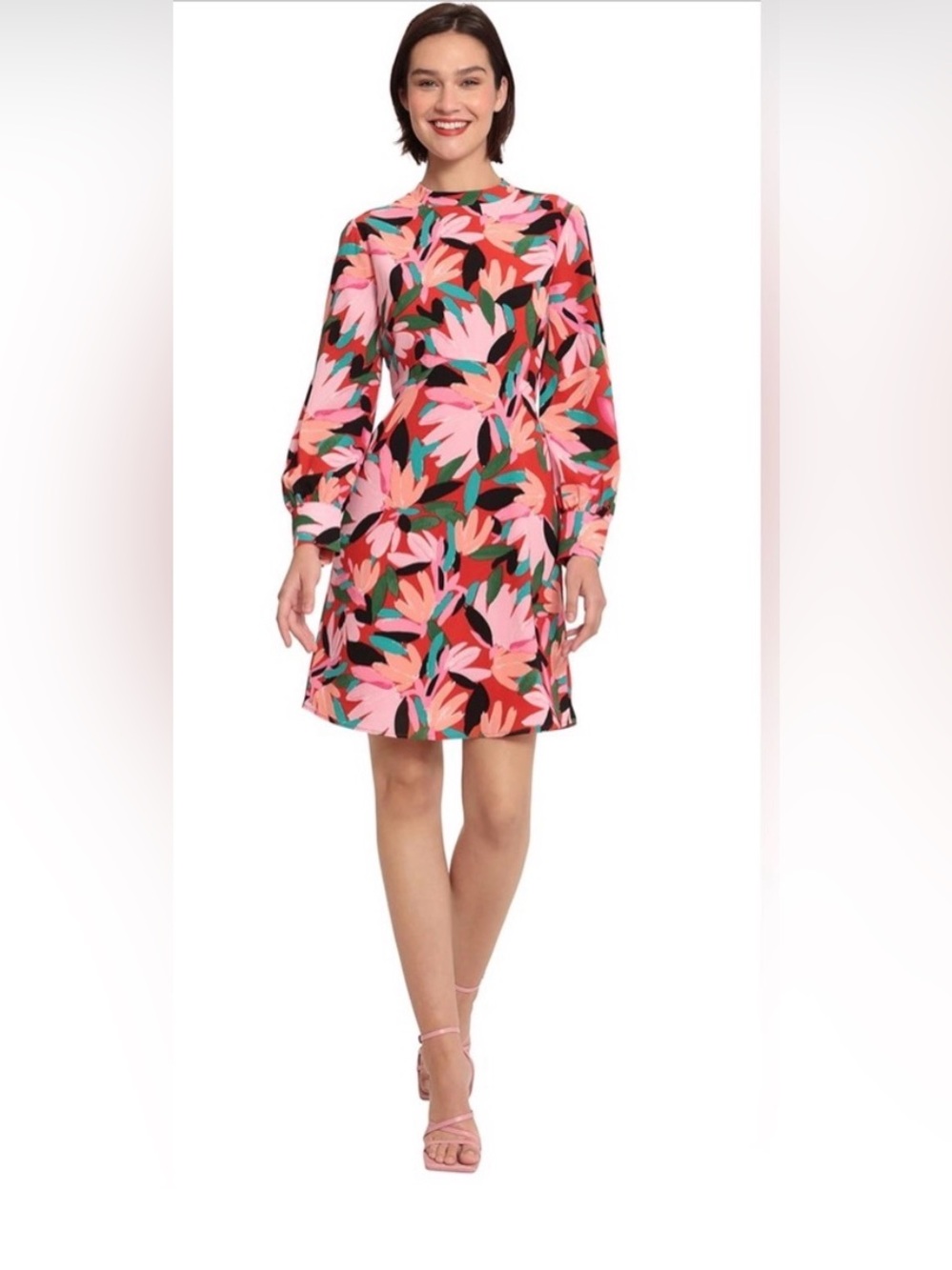 Donna Morgan Multicolor Floral Midi Dress